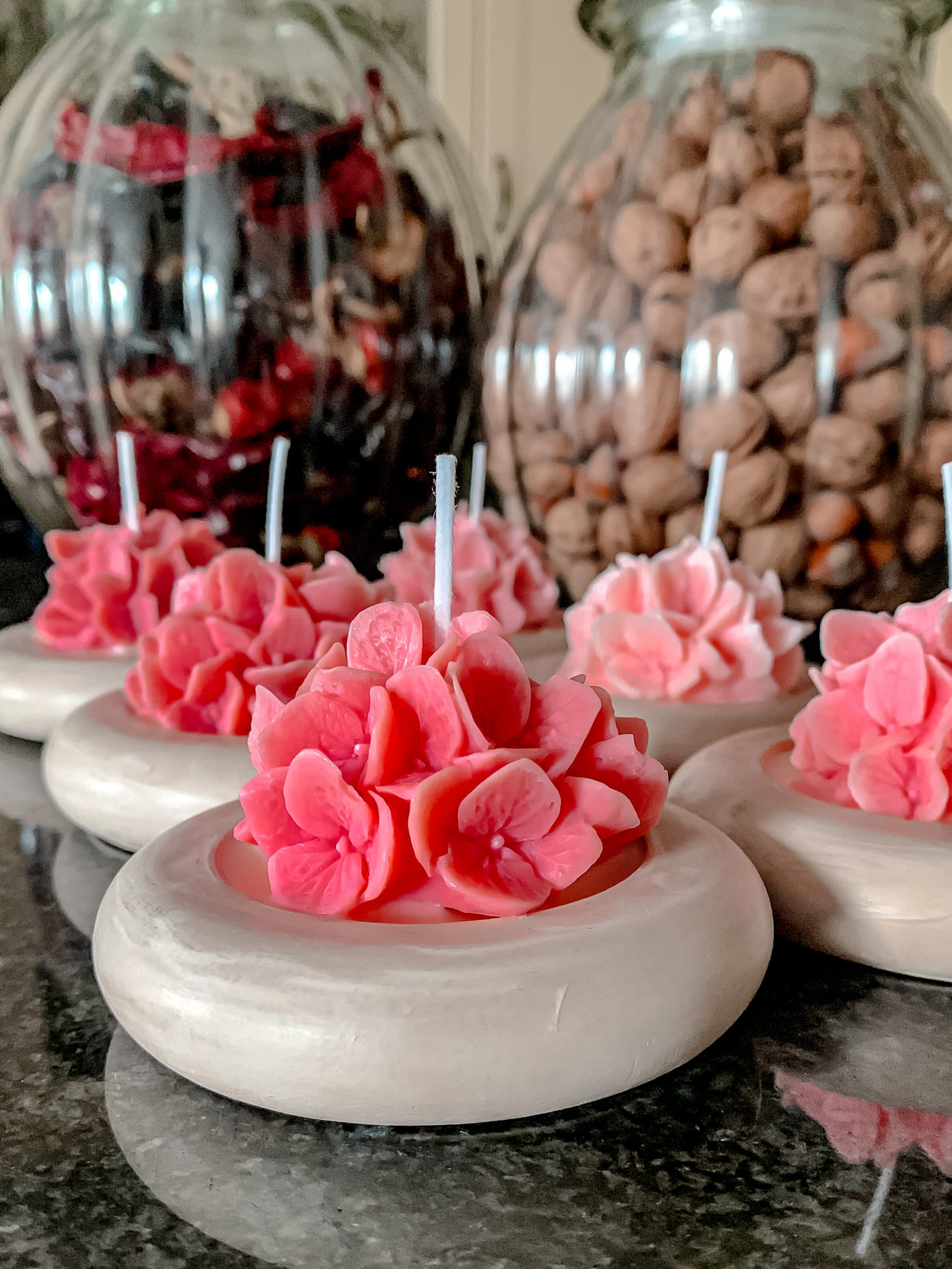 Świeca sojowa hortensja